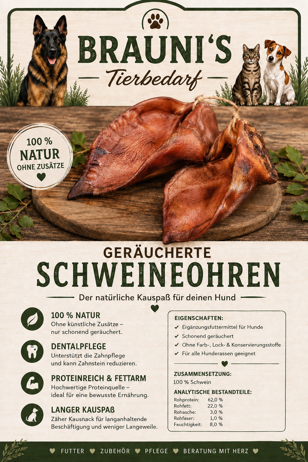 Schweineohr geräuchert